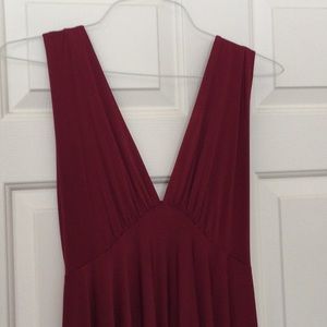 Maroon Red Maternity Dress